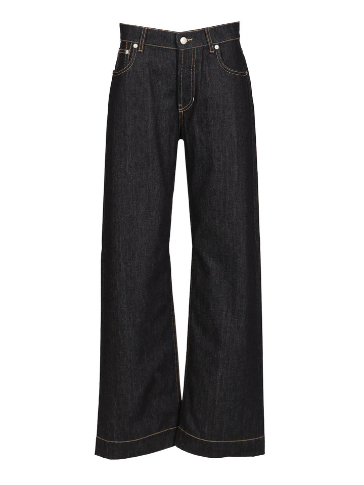 Mcqueen Wide Leg Jeans - Blu | 798e1fc8370a1f8cd133cd6951d2e688c96aa032