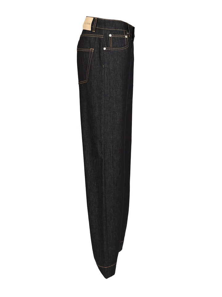 Mcqueen Wide Leg Jeans - Blu | b55c727fb802c98686b7dc09fdafa3cc27704493