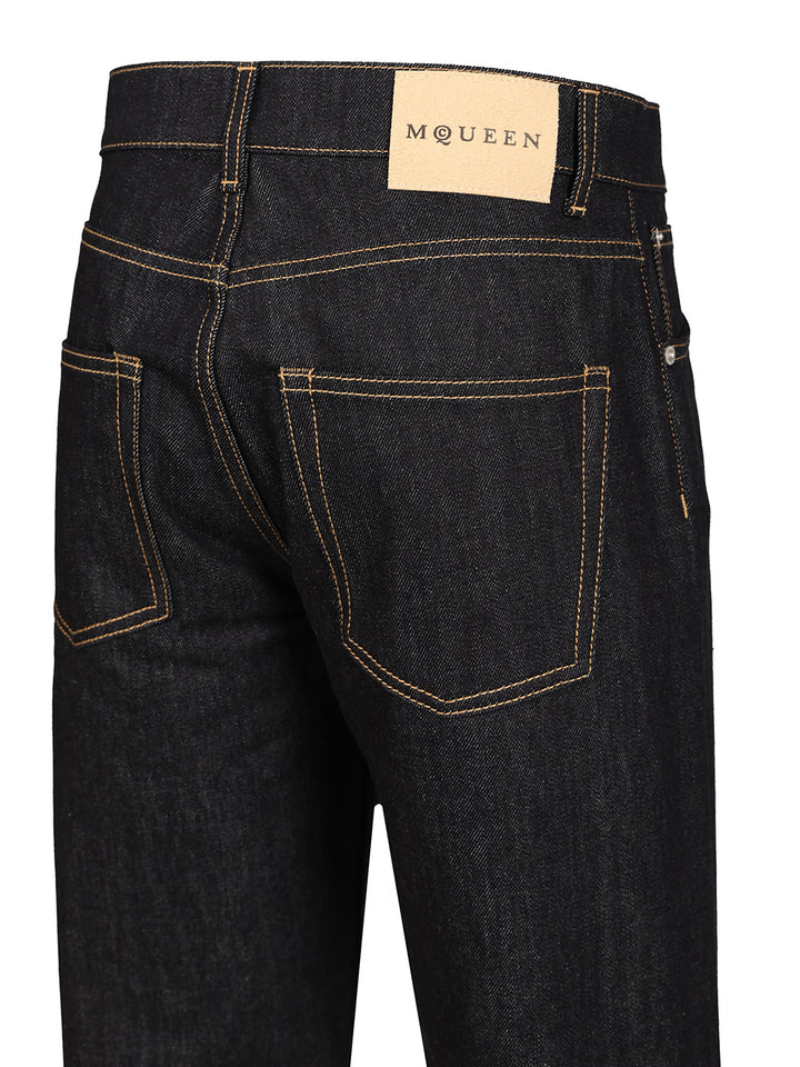 Mcqueen Wide Leg Jeans - Blu | c2cc89490596bb72fc8a8f9fb6616d5d84e26d88