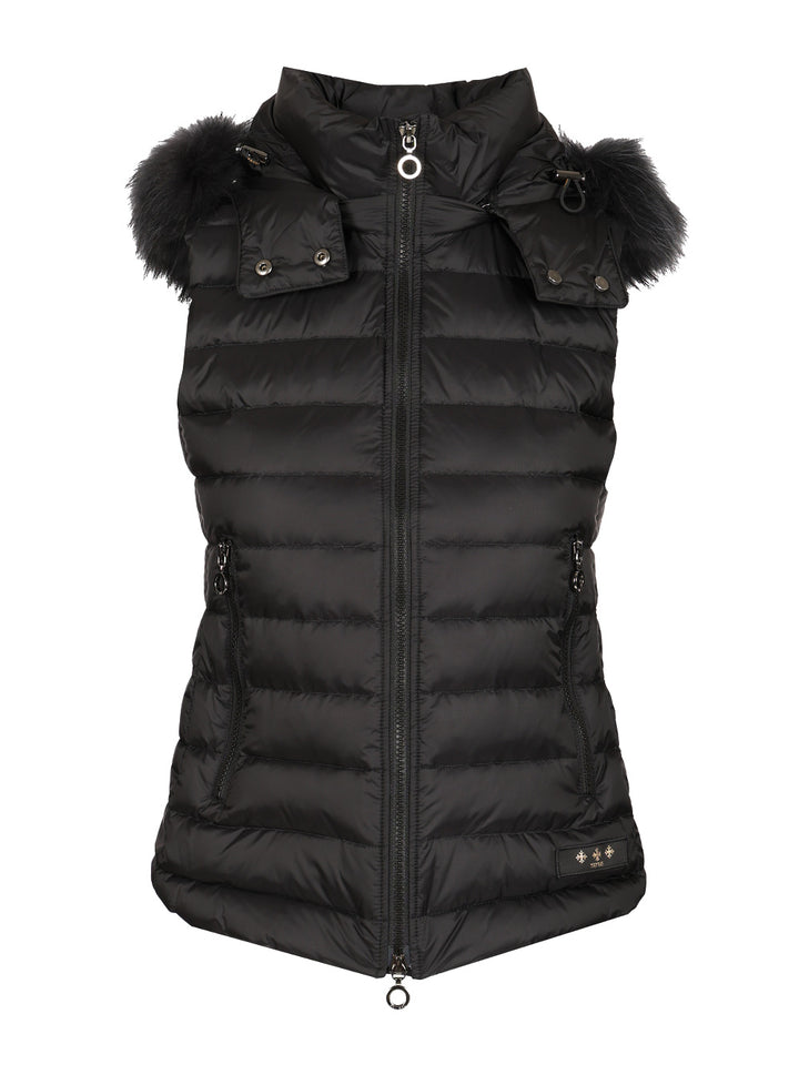 Tatras Vest With Hood And Fur Trim Giacche - Nero | f836feda9a11cc86b3213d5f6c691966a21c653f