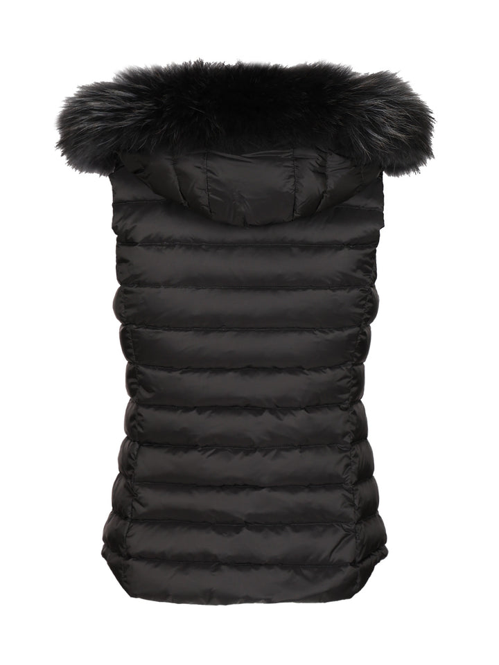 Tatras Vest With Hood And Fur Trim Giacche - Nero | aece04e5c19b436ffcf60c866a9bb497ae0eb709