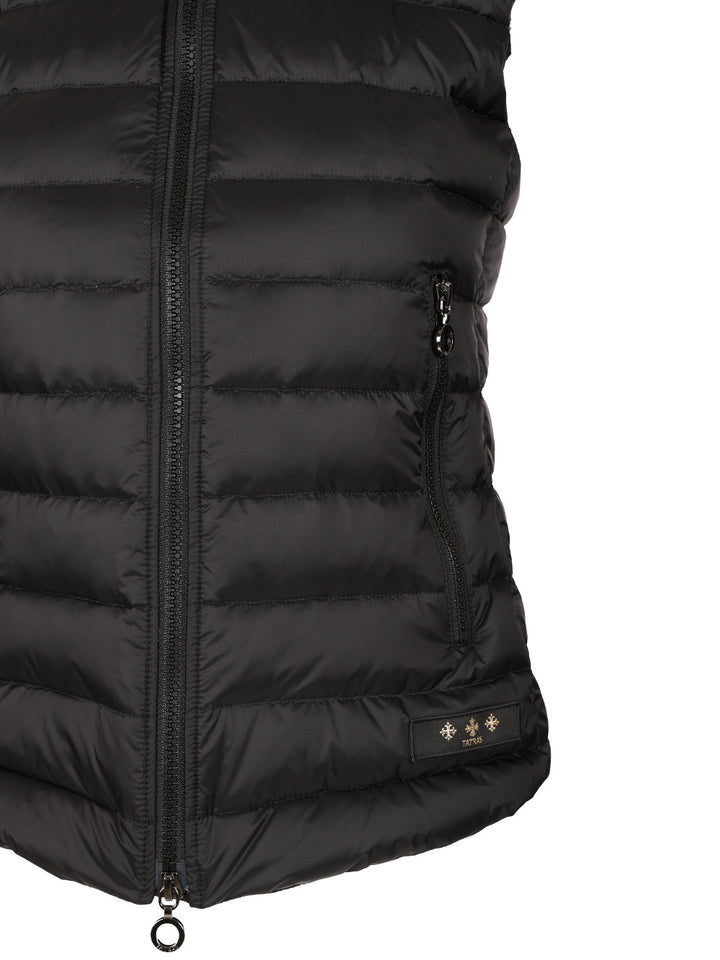 Tatras Vest With Hood And Fur Trim Giacche - Nero | f45407cd125a7b674379915a0abf372f0de388c5