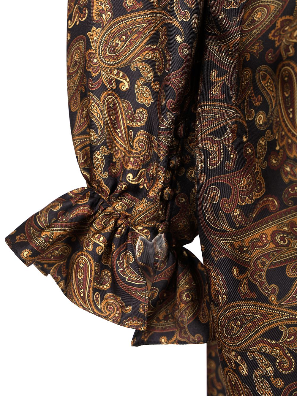 Saint Laurent Paisley Pattern Silk Twill Dress Abiti - Marrone | 04f149c9dd57292f6eb4e9c3dceed1dfa9fcebb3