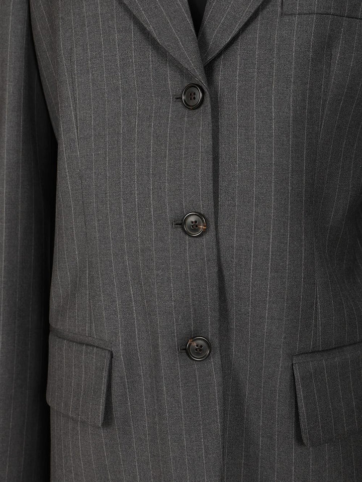 Miu Miu Tailored Single-Breasted Blazer Giacche - Grey | 1b6fbdaa1c745a2122c797c8fd7b34929a79d713
