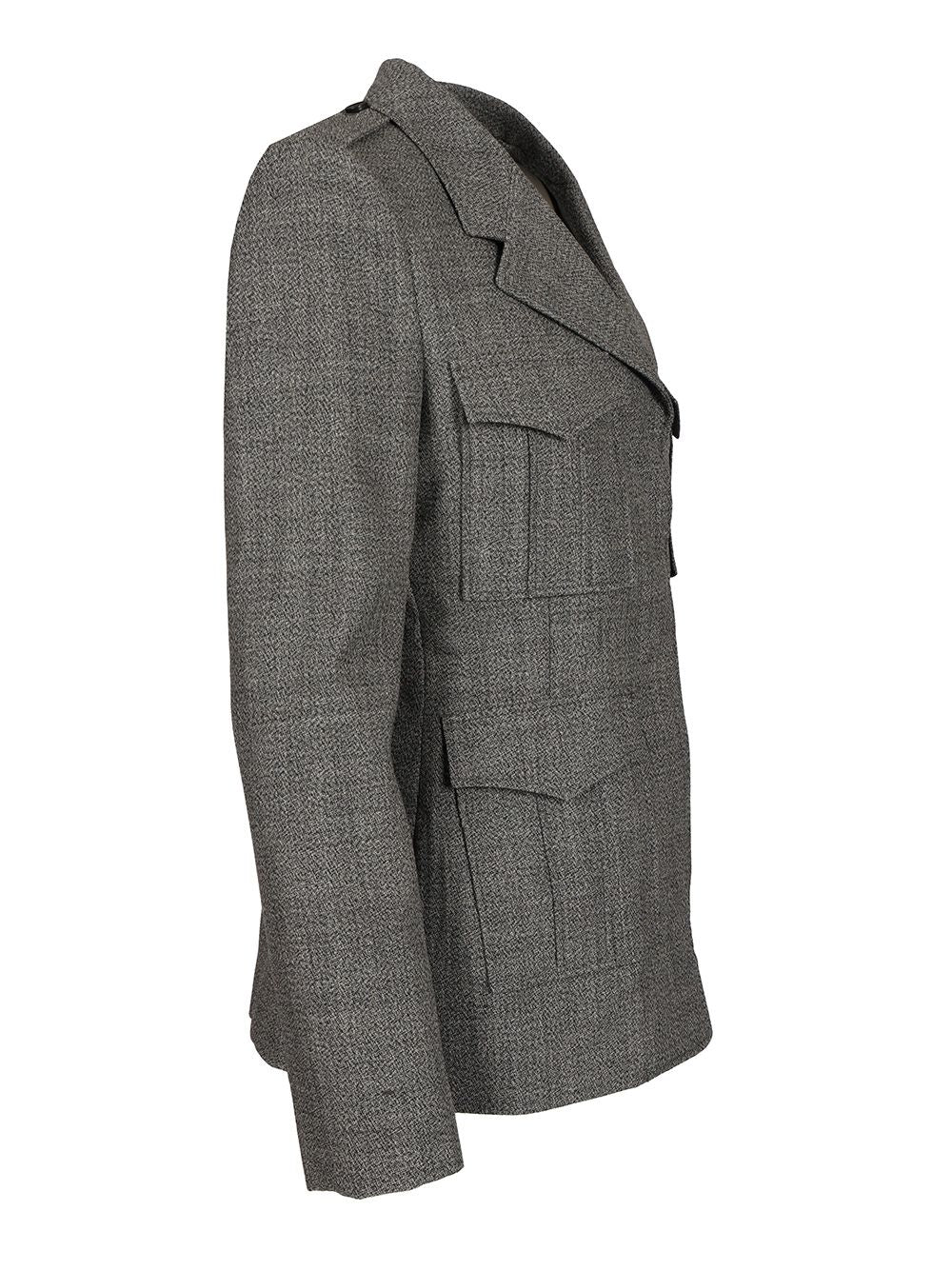 Mcqueen Uniform-Style Jacket Giacche - Grey | 6bf54e8d48823c45618379fe0b232090fa621ff9