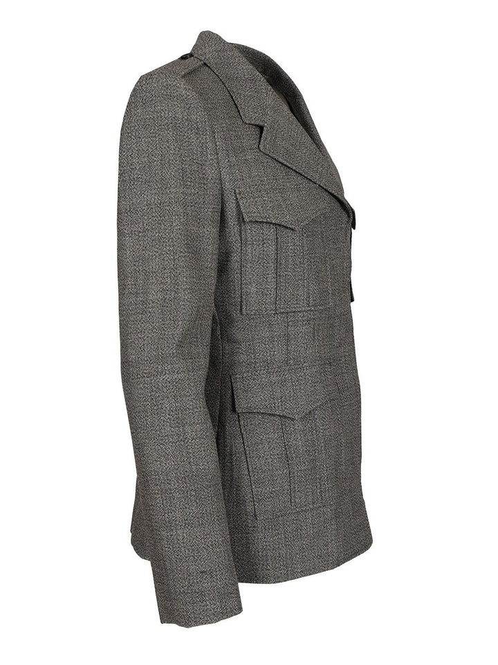 Mcqueen Uniform-Style Jacket Giacche - Grey | 6bf54e8d48823c45618379fe0b232090fa621ff9