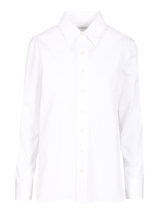 Cotton Poplin Shirt Shirts Bianco
