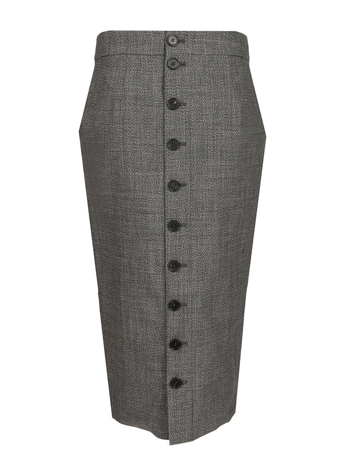 Mcqueen Uniform Style Skirt Gonne - Grey | b1891514408be101901279e9c1640332e47210ea