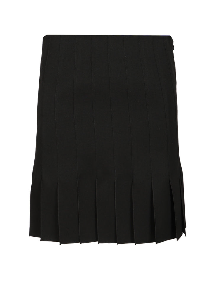 Marni Pleated Wool Mini Skirt Gonne - Nero | 6dd30b386a2fdbe0f770fb92fdecca34bac89b88