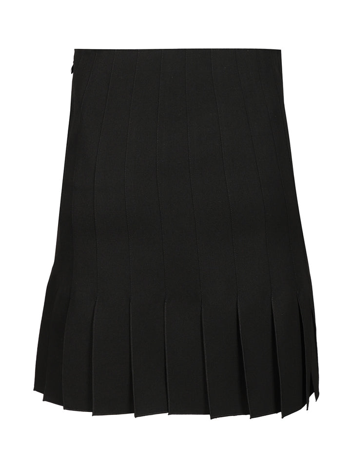 Marni Pleated Wool Mini Skirt Gonne - Nero | d74b8bbeeb6d42448f419839236ec4ad0d9cda0a