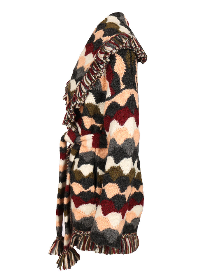 Alanui Shattered Stripes Cardigan Knitwear - Multicolor | ad2ea90d7748ea408971fab813a96814ac534297