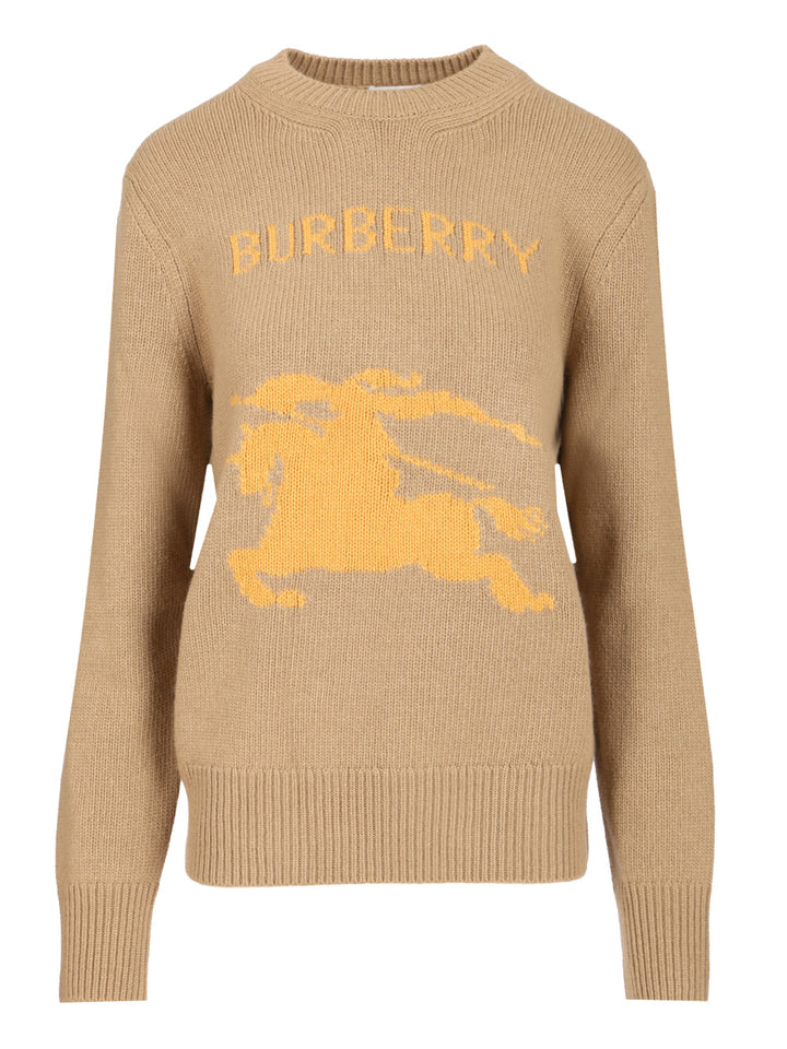 Burberry Wool And Cashmere Sweater With Ekd Knitwear - Marrone | 1a8efb6d2946a83e374e1bea3ca220fc3478fd7d