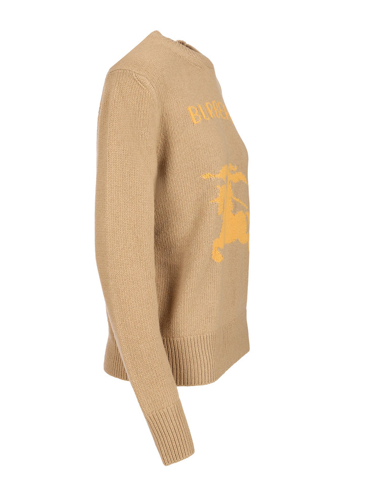 Burberry Wool And Cashmere Sweater With Ekd Knitwear - Marrone | 3b0eb5355f7659ee5fb8932aa15733d5952c18ca
