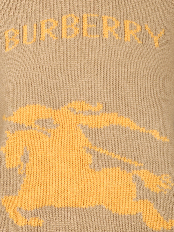 Burberry Wool And Cashmere Sweater With Ekd Knitwear - Marrone | 8f61579693a2dea519d66e7fd2b63ff6c362be05