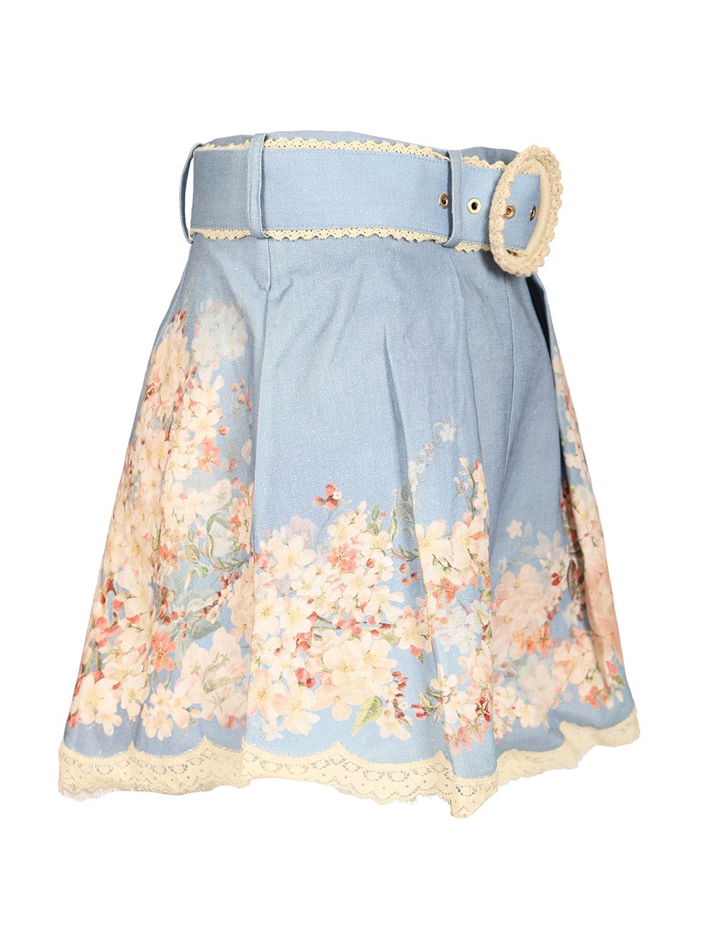 Zimmermann Cascadian Tuck Shorts Trousers - Blu | 004757a5222feb1398bea90a2f215d43bc6f4ecb