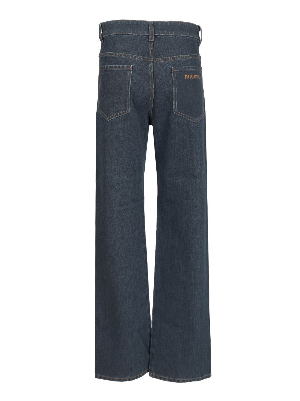 Miu Miu Straight-Leg Denim Trousers Jeans - Blu | 50ca04fd500947deca01d4624b51f167a50a31a5