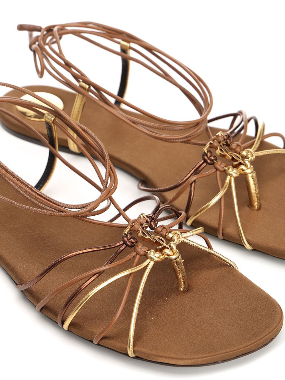 Saint Laurent Babylone Sandali - Marrone | fbda124e878ae8ce5c0acc114a9ecb4d51817c8b