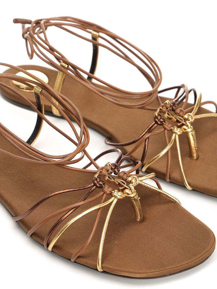 Saint Laurent Babylone Sandali - Marrone | fbda124e878ae8ce5c0acc114a9ecb4d51817c8b