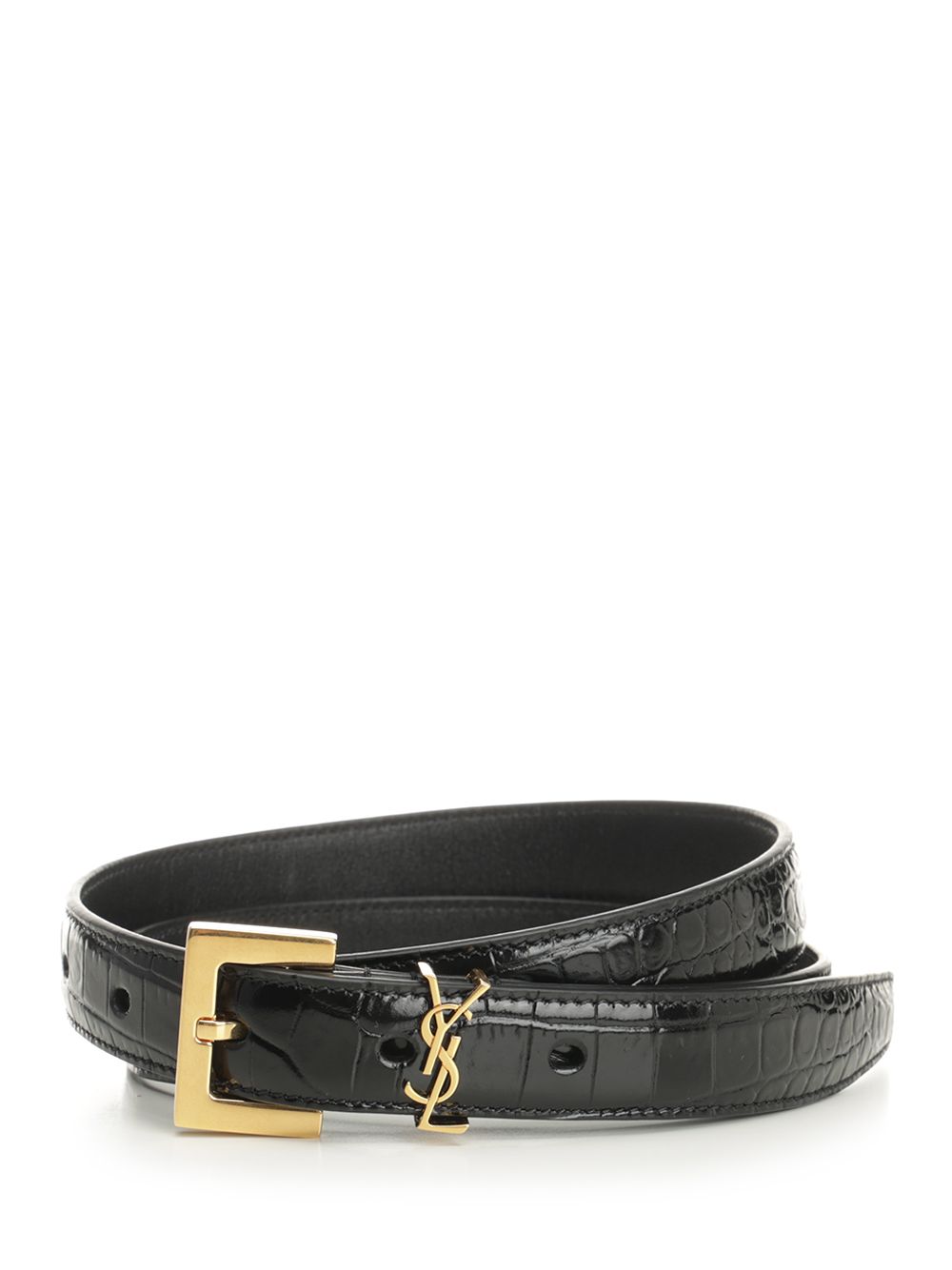 Saint Laurent Ysl Logo Belt Cinture - Nero | 610f90b1fcbcc919384a758f184dc261c8a1ef94