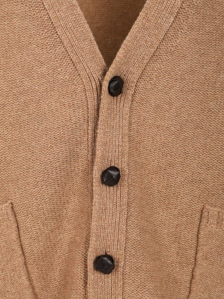 Bottega Veneta Wool Cardigan Knitwear - Beige | 3d983067d2db19df3d147929e2e5e393c7c1c93e