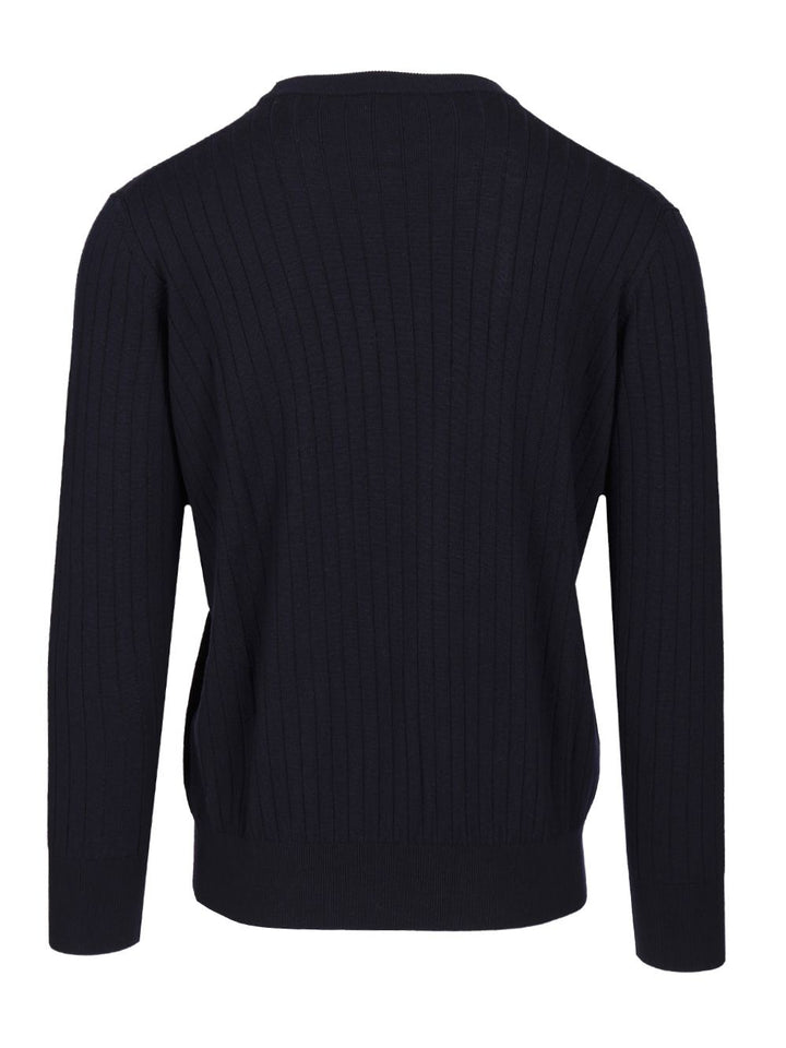Bottega Veneta Ribbed Wool Sweater Knitwear - Blu | 4925fd79904143bdecf0f1241885e9700c90da0a