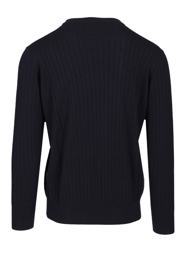 Bottega Veneta Ribbed Wool Sweater Knitwear - Blu | 9ed9ceeece239e938b09a37a8c6de07250f6cc83
