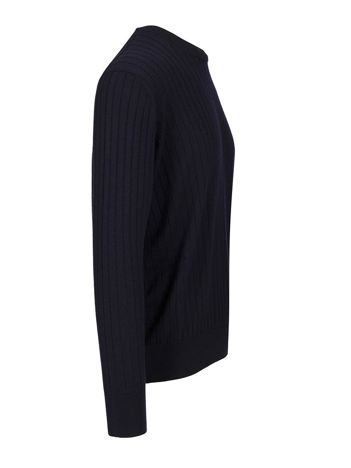 Bottega Veneta Ribbed Wool Sweater Knitwear - Blu | ab0365624fe384cee2e5f02c67ab9233c6d7c951