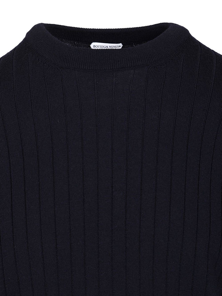 Bottega Veneta Ribbed Wool Sweater Knitwear - Blu | 1bc9874327558df94f588b379af87670311bdd89