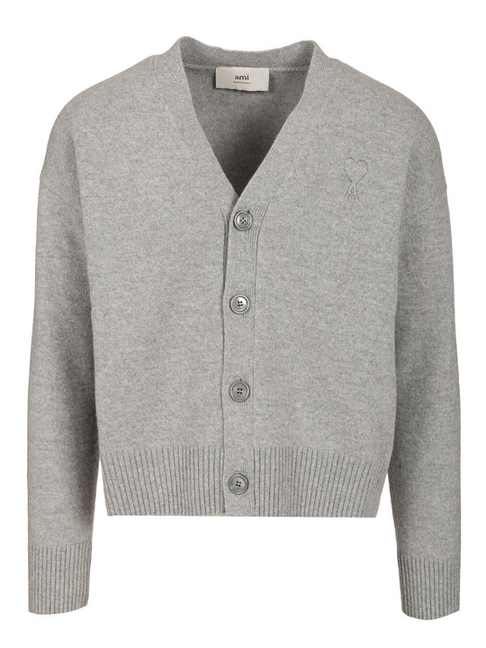 Ami De Coeur Cardigan Knitwear Grey