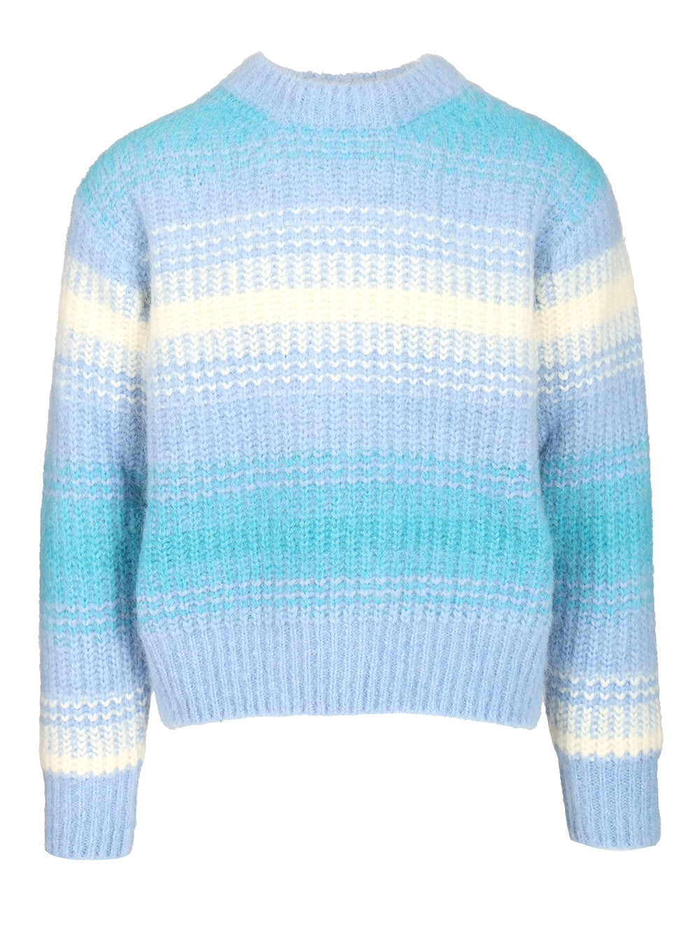 Kenzo Striped Alpaca Sweater Knitwear - Light blue | 36dde1a2bd99068568bc2ce21705330518f22948