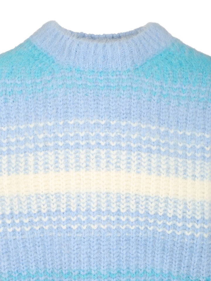 Kenzo Striped Alpaca Sweater Knitwear - Light blue | b54eb959b26b1e8673c518d556924c8304365ed2
