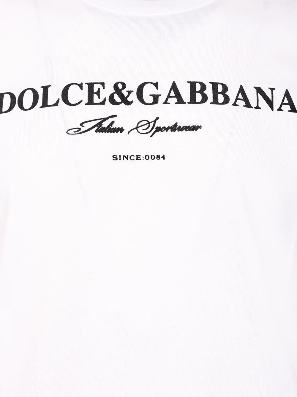 Dolce & Gabbana Flock Print Cotton T-Shirt - Bianco | 33f8229af04843ae5ac1ad8c8e9060ba0870169c