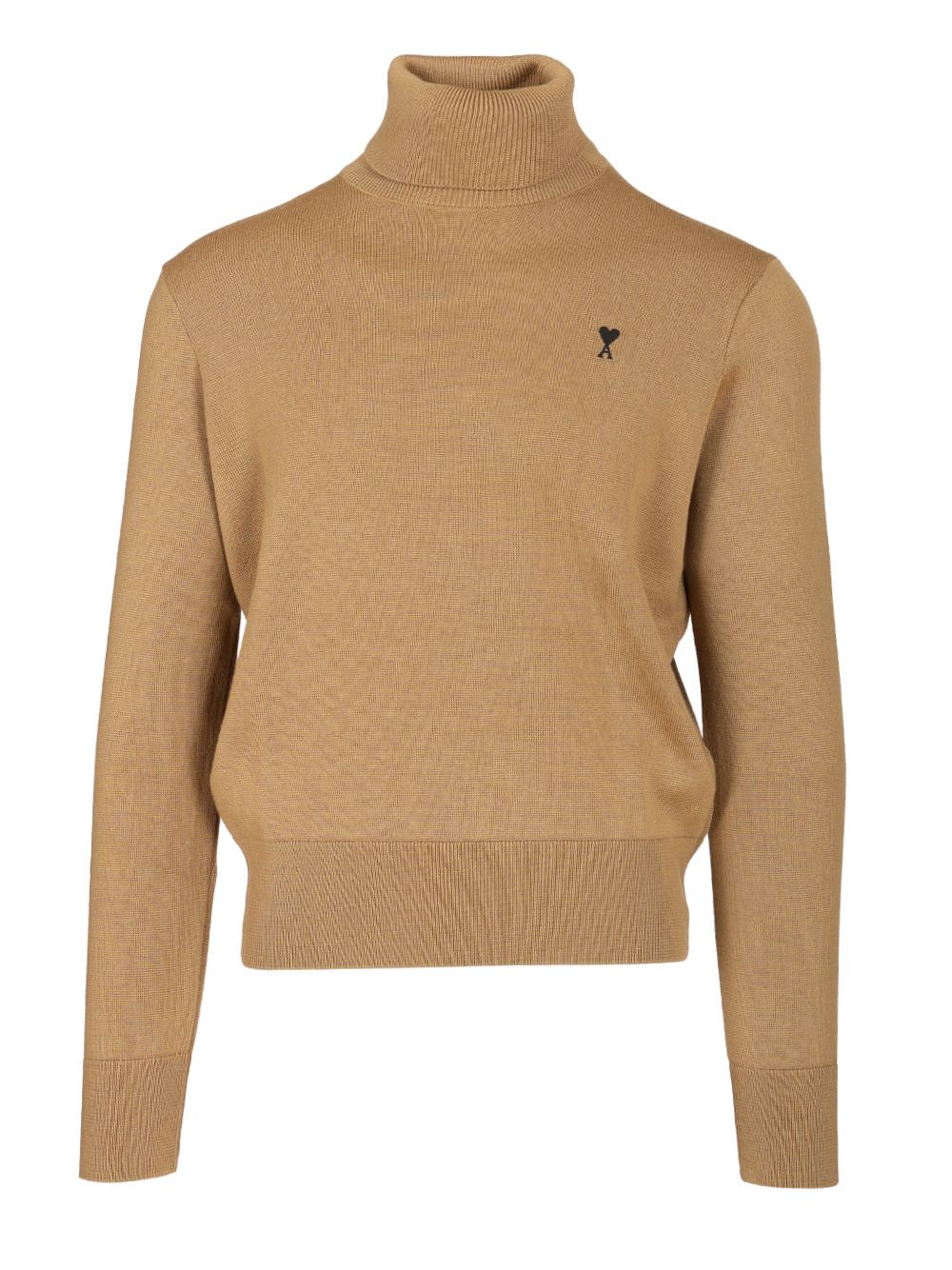 Ami Turtleneck Sweater Knitwear - Beige | 3e60518573fbd36c1ff647d08f59c3a430e65ce0