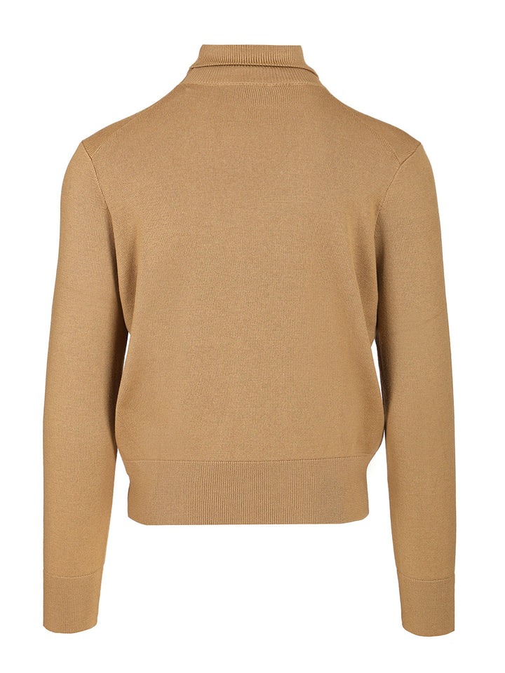 Ami Turtleneck Sweater Knitwear - Beige | 1cd0e729965cb417dc6a9721317c0c7621553003