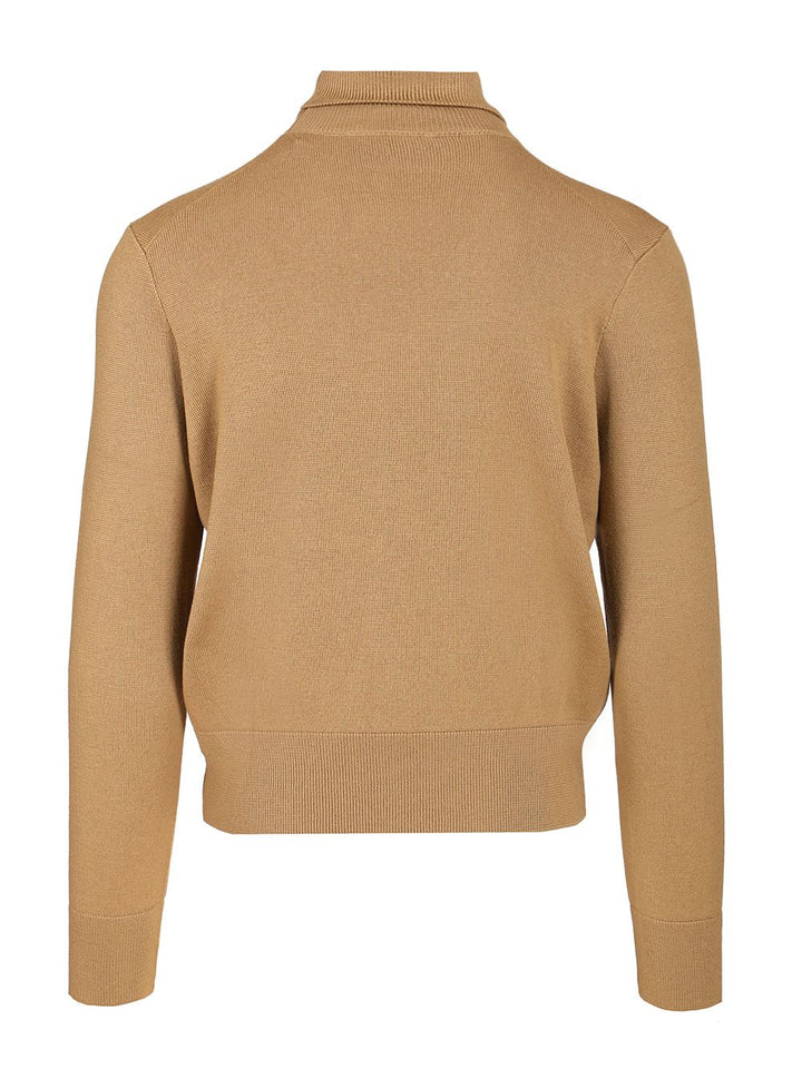 Ami Turtleneck Sweater Knitwear - Beige | d5d0f7b3bf06d9a705228c93311a06af43c9bb5d