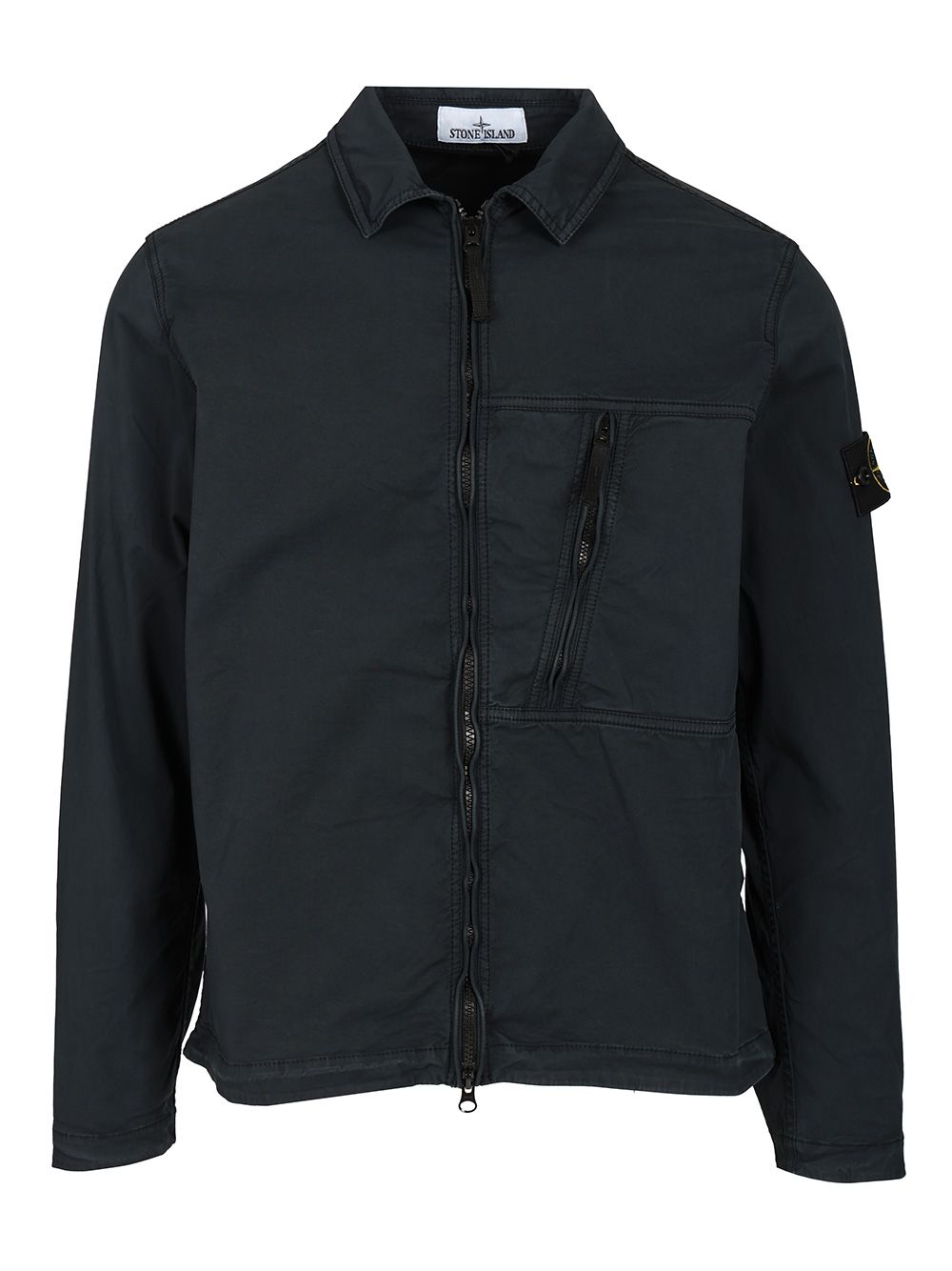 Stone Island Supima® Cotton Overshirt Shirts - Blu | bfbc3f44357874f890494c73f5c2e31011c0f93f