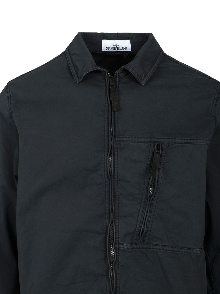 Stone Island Supima® Cotton Overshirt Shirts - Blu | de87779795939de2d1d705c330059dbe8d92a744