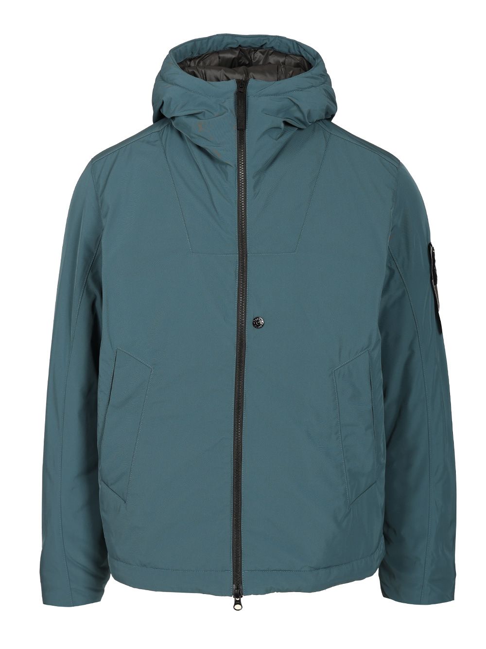 Stone Island Micro Twill Padded Hooded Jacket Giacche - Blu | b3df205256efbf09347a7ee618d570a00b9e7779
