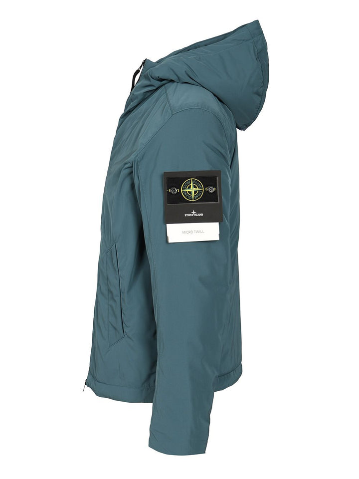 Stone Island Micro Twill Padded Hooded Jacket Giacche - Blu | 7104cf88ef51c9278997c89aab6caec74deae6a9