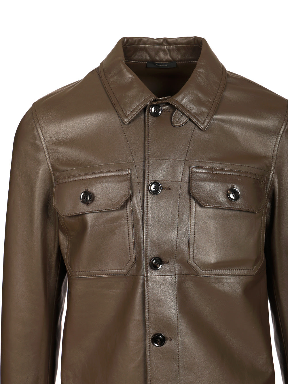 Tom Ford Unlined Leather Jacket Shirts - Marrone | 0f6db586575adaaaaa111efd72805cc66e94dde0