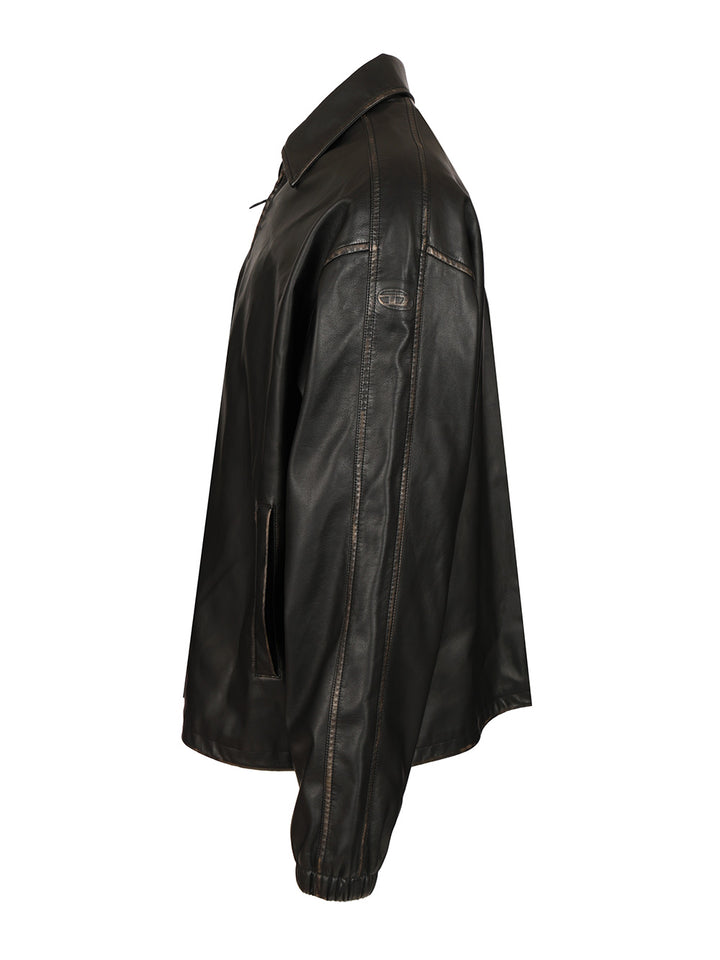 Diesel Distressed Technical Fabric Jacket Giacche - Nero | b193d94ffe4269211eef184a8a4425f92d35f699