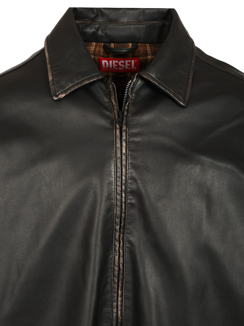 Diesel Distressed Technical Fabric Jacket Giacche - Nero | fed7372c1eb9c0871cee548a572fba26b6927ba3