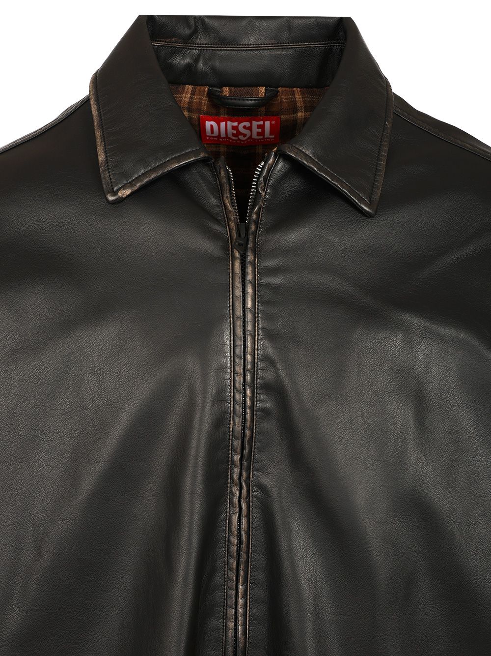 Diesel Distressed Technical Fabric Jacket Giacche - Nero | b98a0f5d536b87d766ed728a645fca570fb19d5a