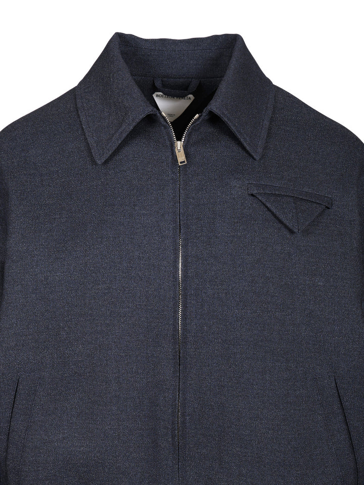Bottega Veneta Melange Wool Jacket Giacche - Blu | f079de921b7d667d9dee3172dd65d7f9383da982