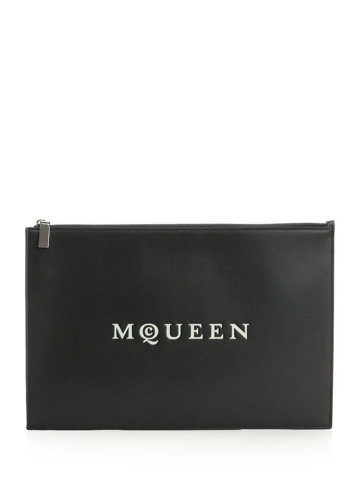 Mcqueen Mcqueen Black Leather Clutch Small leather goods - Nero | ff9c1a0a4e230c95bfae00d058059ed131fe32dc