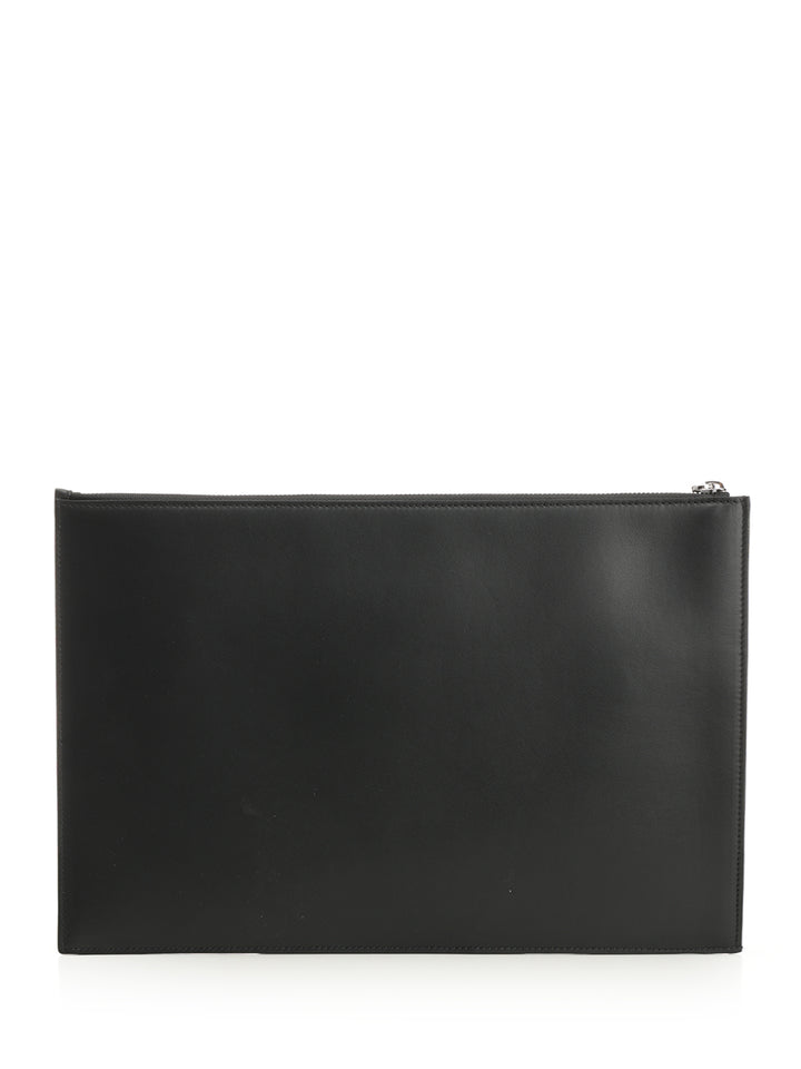 Mcqueen Mcqueen Black Leather Clutch Small leather goods - Nero | 55ad069d37685d12c2be08101b27df8d75eafab3