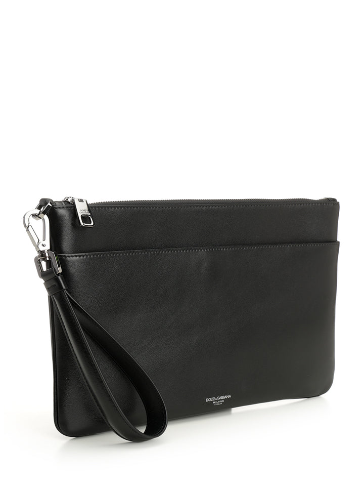 Dolce & Gabbana Calfskin Toiletry Bag Small leather goods - Nero | ab6e374319e5be9db84aeeaa709653a49815022c