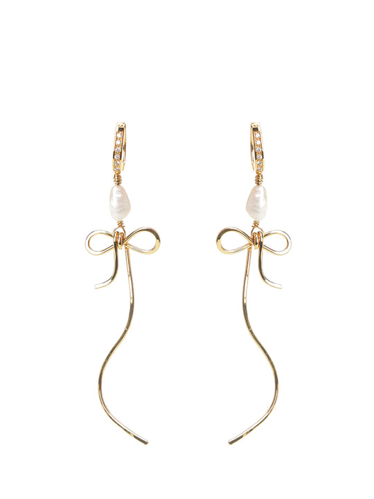 Bow Drop Earrings Gioielli Oro