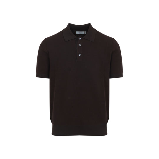 Brown Cotton Knit Sweater