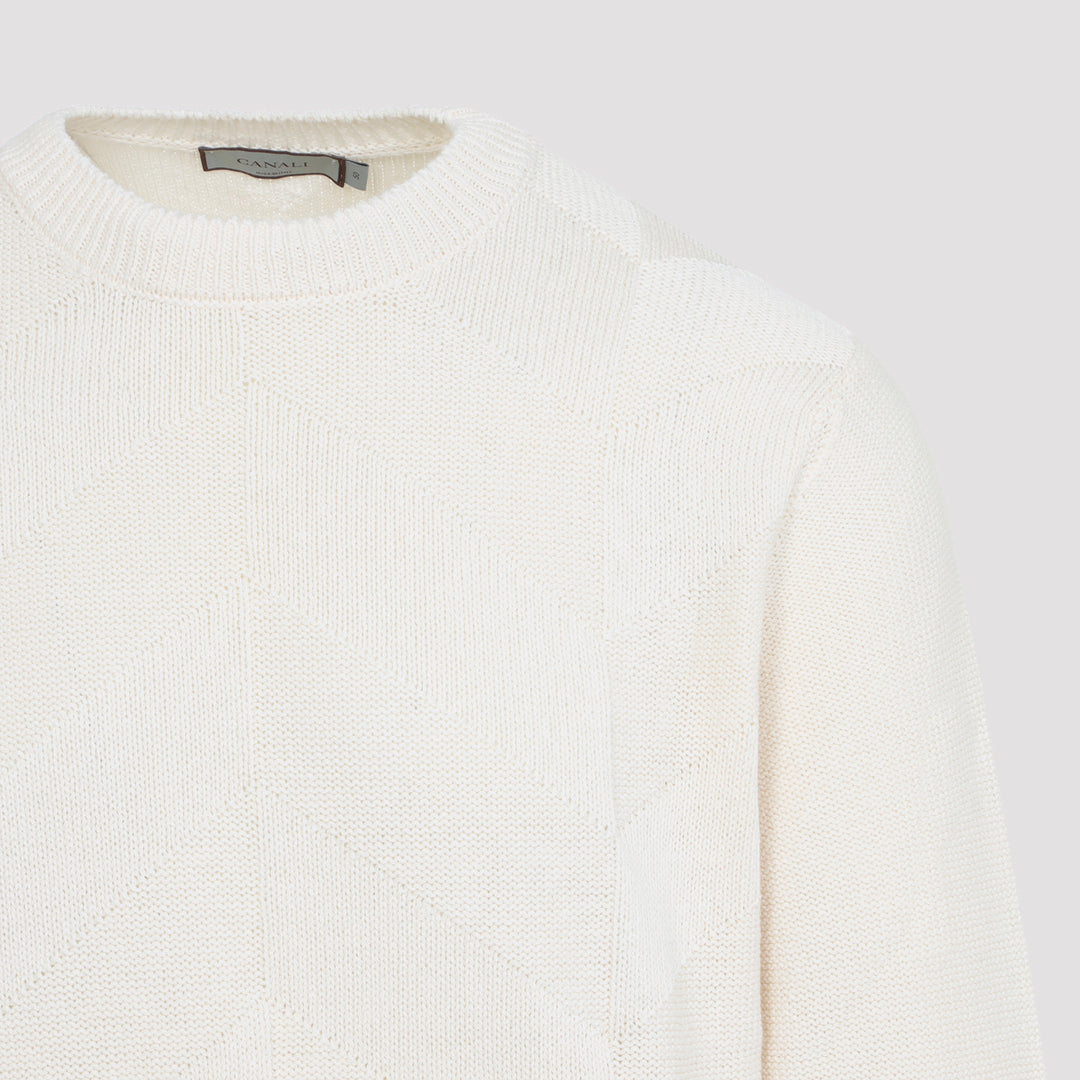 Canali Sweater - Bianco | 7d1367e195c29c8972b045775f423a890ad1677e